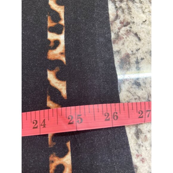 Ruby Rd Womens Medium Tunic Top Leopard Stripe Studed Neckline Rayon Mob Wife - Picture 9 of 9